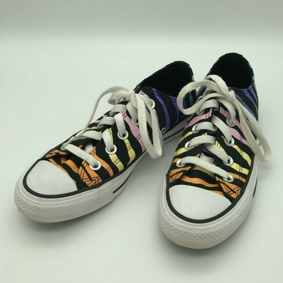 Converse Chuck Taylor All Star Rainbow Zebra OX Low Top Sneakers Women's Size 5 - Picture 4 of 12